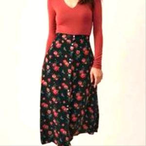 Rihoas floral black skirt